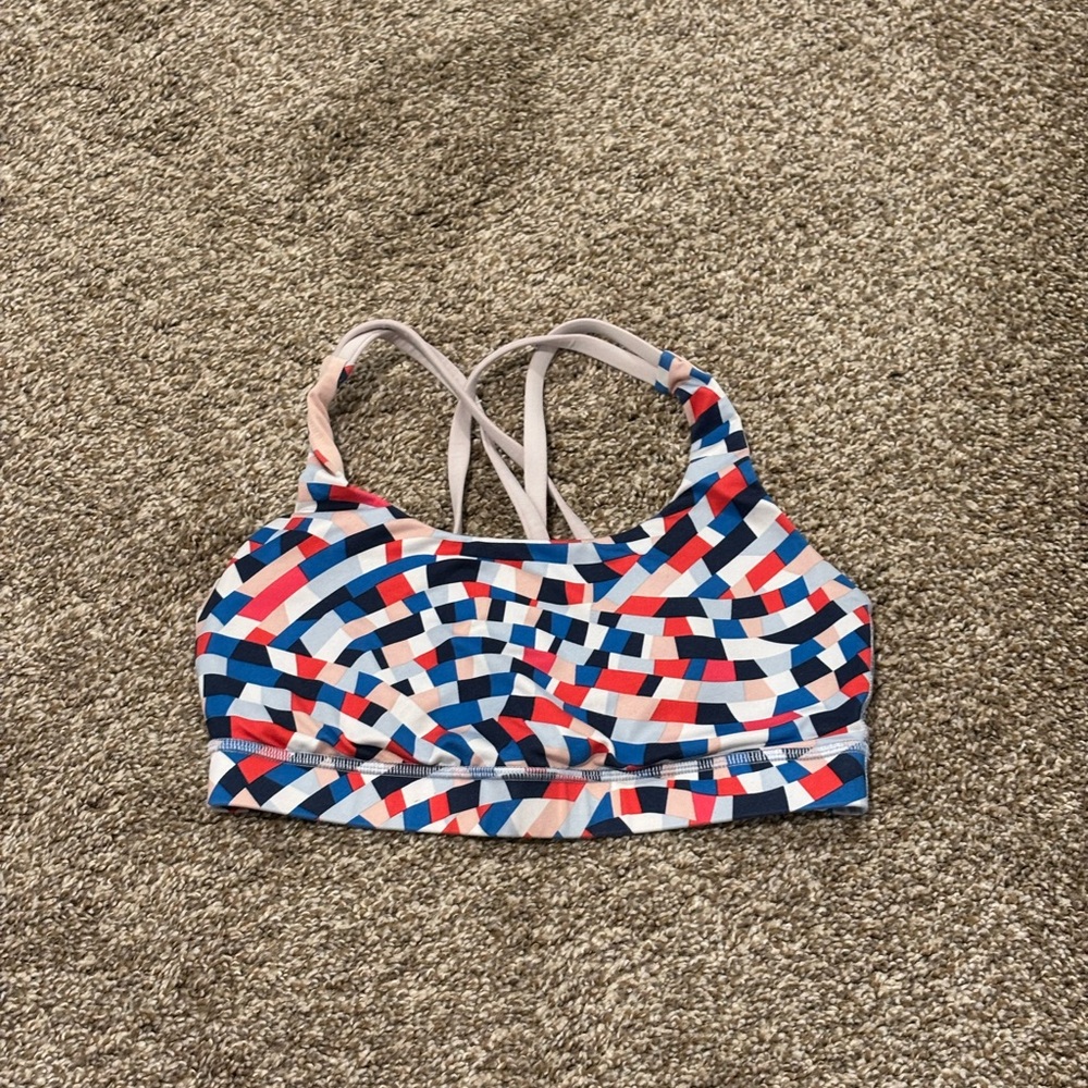 Colorful Geometric Sports Bra